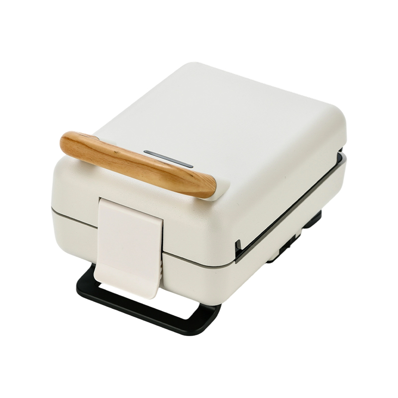 Máy làm bánh sandwich BJX-S015 có tay cầm vân gỗ và tấm cố định