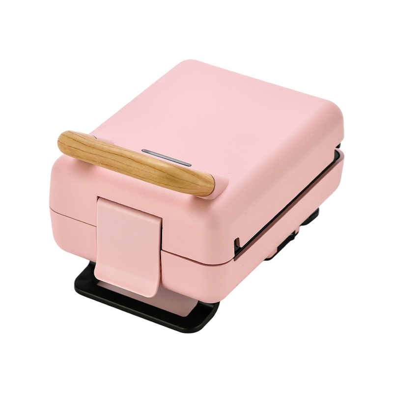 Máy làm bánh sandwich BJX-S015 có tay cầm vân gỗ và tấm cố định